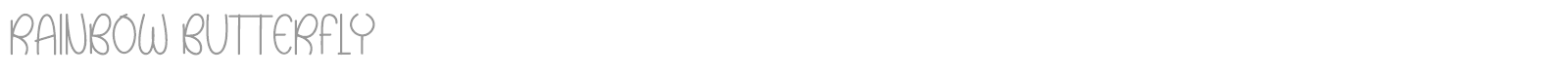 Rainbow Butterfly font preview
